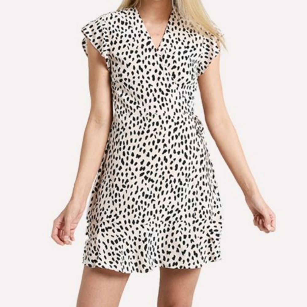 Rails Leanne Wrap Dress Spotted Blush‎